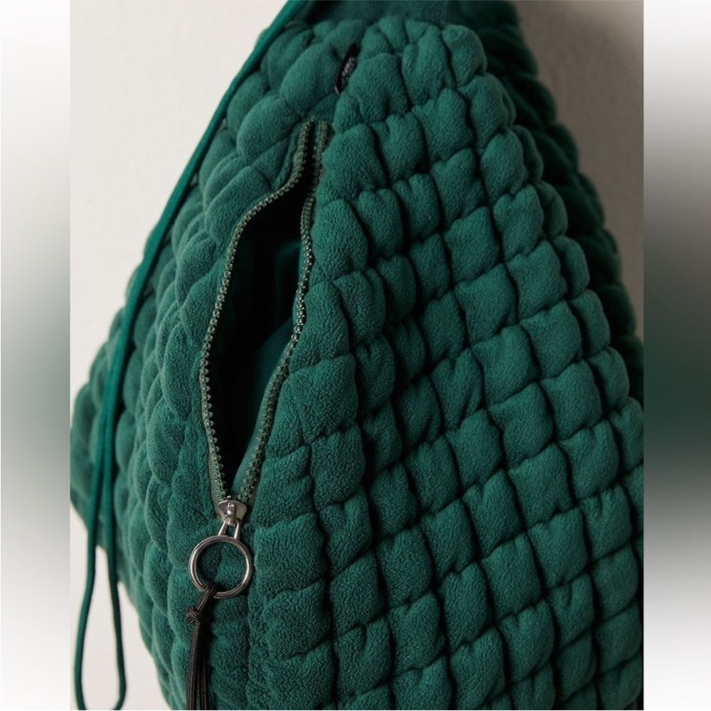 FP Movement by Free People Quilted Tote Bag in Forest Green - Picture 3 of 5